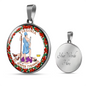 Virginia State Seal Necklace Circle Pendant Stainless Steel or 18k Gold 18-22"-Express Your Love Gifts