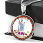 Virginia State Seal Necklace Circle Pendant Stainless Steel or 18k Gold 18-22"-Express Your Love Gifts