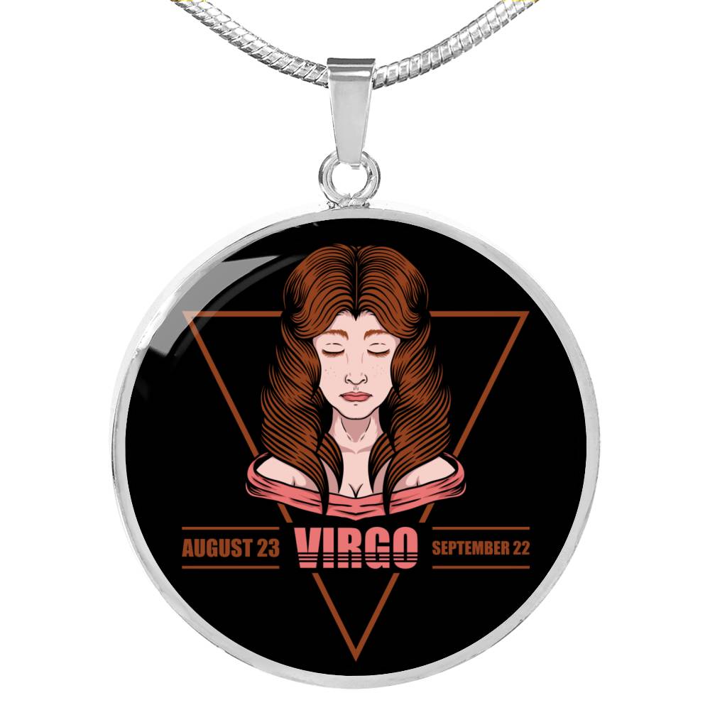 Virgo Astrological Zodiac Sign Necklace Stainless Steel or 18k Gold 18-22"-Express Your Love Gifts