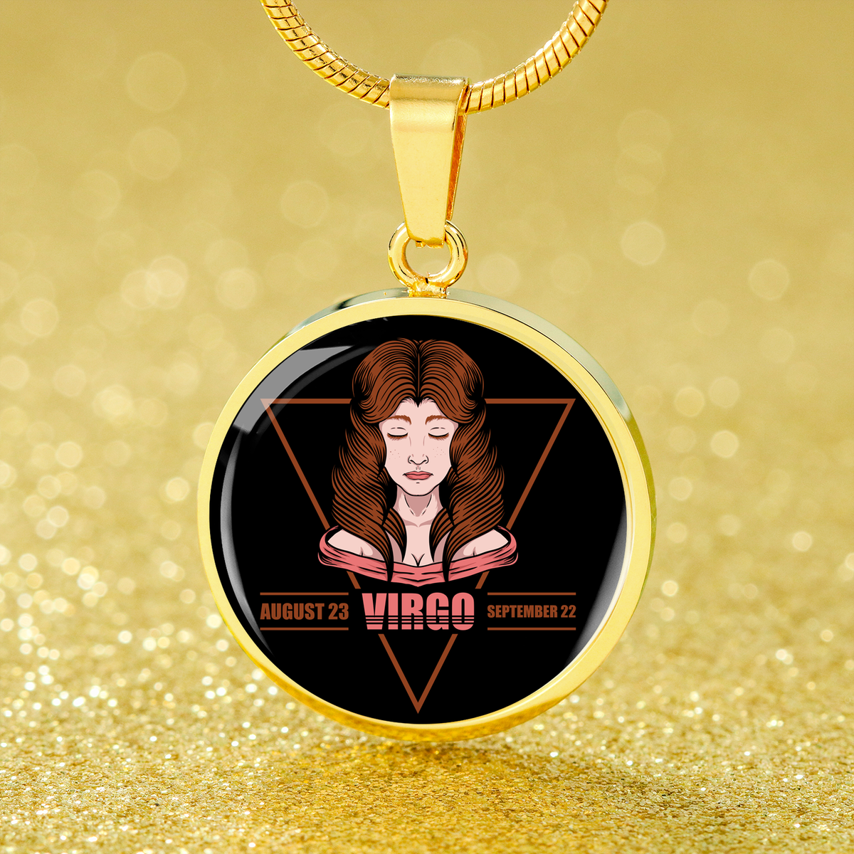 Virgo Astrological Zodiac Sign Necklace Stainless Steel or 18k Gold 18-22"-Express Your Love Gifts