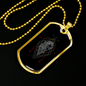 Virgo Black Zodiac Necklace Stainless Steel or 18k Gold Dog Tag 24" Chain-Express Your Love Gifts
