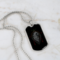 Virgo Black Zodiac Necklace Stainless Steel or 18k Gold Dog Tag 24" Chain-Express Your Love Gifts