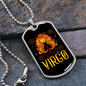 Virgo Golden Lady Zodiac Necklace Stainless Steel or 18k Gold Dog Tag 24" Chain-Express Your Love Gifts