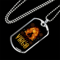 Virgo Golden Lady Zodiac Necklace Stainless Steel or 18k Gold Dog Tag 24" Chain-Express Your Love Gifts