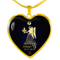 Virgo Horoscope Zodiac Necklace Stainless Steel or 18k Gold Heart 18-22"-Express Your Love Gifts