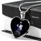 Virgo Horoscope Zodiac Necklace Stainless Steel or 18k Gold Heart 18-22"-Express Your Love Gifts
