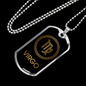 Virgo Zodiac Necklace Stainless Steel or 18k Gold Dog Tag 24" Chain-Express Your Love Gifts