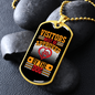 Visitors Approved Necklace Stainless Steel or 18k Gold Dog Tag 24" Chain-Express Your Love Gifts