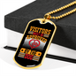 Visitors Approved Necklace Stainless Steel or 18k Gold Dog Tag 24" Chain-Express Your Love Gifts