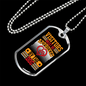 Visitors Approved Necklace Stainless Steel or 18k Gold Dog Tag 24" Chain-Express Your Love Gifts