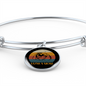 Visla Mom White Bracelet Stainless Steel or 18k Gold Circle Bangle-Express Your Love Gifts