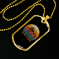 Visla Mom White Necklace Stainless Steel or 18k Gold Dog Tag 24" Chain-Express Your Love Gifts