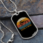 Visla Mom White Necklace Stainless Steel or 18k Gold Dog Tag 24" Chain-Express Your Love Gifts