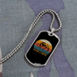 Visla Mom White Necklace Stainless Steel or 18k Gold Dog Tag 24" Chain-Express Your Love Gifts