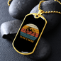 Visla Mom White Necklace Stainless Steel or 18k Gold Dog Tag 24" Chain-Express Your Love Gifts
