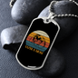 Visla Mom White Necklace Stainless Steel or 18k Gold Dog Tag 24" Chain-Express Your Love Gifts