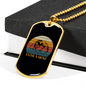 Visla Mom White Necklace Stainless Steel or 18k Gold Dog Tag 24" Chain-Express Your Love Gifts