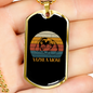 Visla Mom White Necklace Stainless Steel or 18k Gold Dog Tag 24" Chain-Express Your Love Gifts