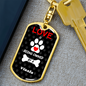 Vizsla Keychain Stainless Steel or 18k Gold Dog Tag Keyring-Express Your Love Gifts