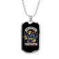 Volunteer Firefighter Gift Stainless Steel or 18k Gold Dog Tag 24" Chain-Express Your Love Gifts