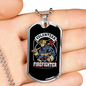 Volunteer Firefighter Gift Stainless Steel or 18k Gold Dog Tag 24" Chain-Express Your Love Gifts