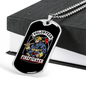 Volunteer Firefighter Gift Stainless Steel or 18k Gold Dog Tag 24" Chain-Express Your Love Gifts