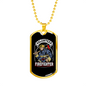 Volunteer Firefighter Gift Stainless Steel or 18k Gold Dog Tag 24" Chain-Express Your Love Gifts