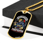 Volunteer Firefighter Gift Stainless Steel or 18k Gold Dog Tag 24" Chain-Express Your Love Gifts