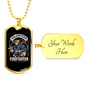 Volunteer Firefighter Gift Stainless Steel or 18k Gold Dog Tag 24" Chain-Express Your Love Gifts