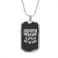 Volunteer Firefighter White Gift Stainless Steel or 18k Gold Dog Tag 24" Chain-Express Your Love Gifts