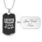 Volunteer Firefighter White Gift Stainless Steel or 18k Gold Dog Tag 24" Chain-Express Your Love Gifts