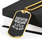 Volunteer Firefighter White Gift Stainless Steel or 18k Gold Dog Tag 24" Chain-Express Your Love Gifts