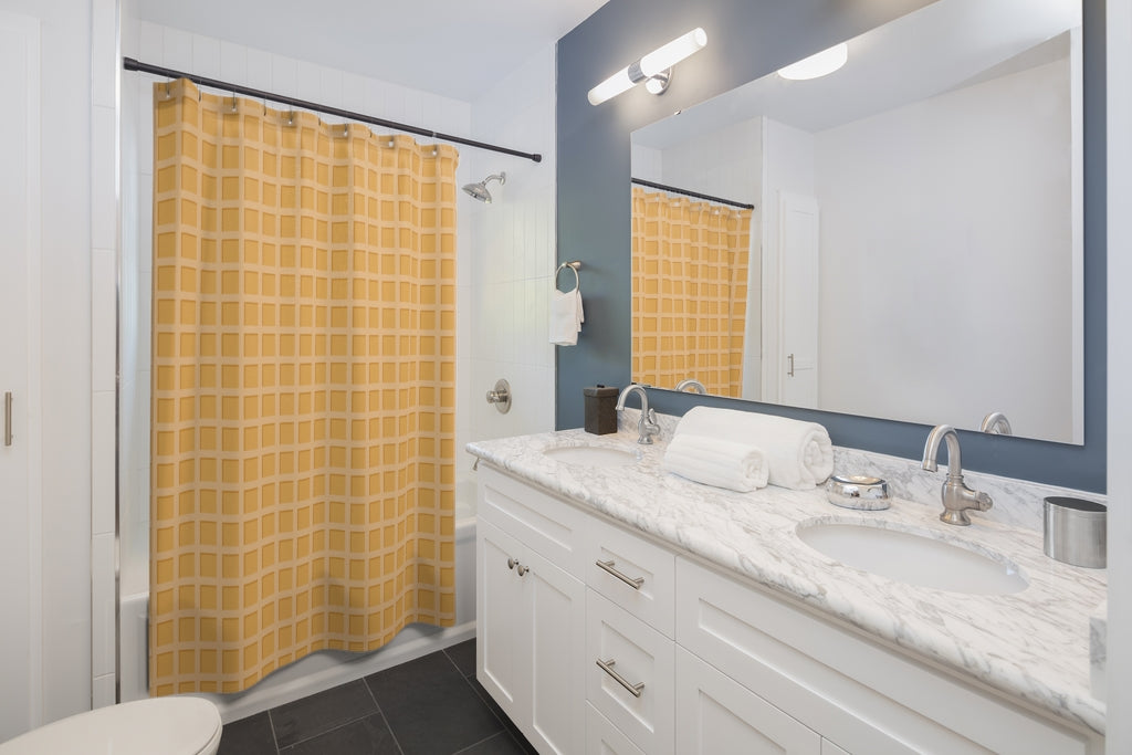 Wafer Seamless Pattern Stylish Design 71" x 74" Elegant Waterproof Shower Curtain for a Spa-like Bathroom Paradise Exceptional Craftsmanship-Express Your Love Gifts