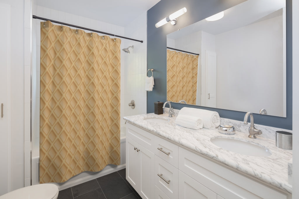 Wafer Texture Waffle Stylish Design 71" x 74" Elegant Waterproof Shower Curtain for a Spa-like Bathroom Paradise Exceptional Craftsmanship-Express Your Love Gifts