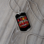 Wags Tail With Heart Necklace Stainless Steel or 18k Gold Dog Tag 24" Chain-Express Your Love Gifts