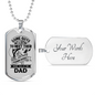 Wait A Lifetime Fishing Buddy Necklace Stainless Steel or 18k Gold Dog Tag 24" Chain-Express Your Love Gifts