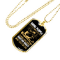Wait A Lifetime Hunting Necklace Stainless Steel or 18k Gold Dog Tag 24" Chain-Express Your Love Gifts