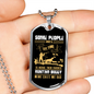 Wait A Lifetime Hunting Necklace Stainless Steel or 18k Gold Dog Tag 24" Chain-Express Your Love Gifts