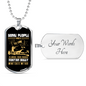 Wait A Lifetime Hunting Necklace Stainless Steel or 18k Gold Dog Tag 24" Chain-Express Your Love Gifts