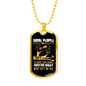 Wait A Lifetime Hunting Necklace Stainless Steel or 18k Gold Dog Tag 24" Chain-Express Your Love Gifts