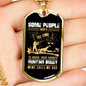 Wait A Lifetime Hunting Necklace Stainless Steel or 18k Gold Dog Tag 24" Chain-Express Your Love Gifts