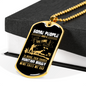 Wait A Lifetime Hunting Necklace Stainless Steel or 18k Gold Dog Tag 24" Chain-Express Your Love Gifts