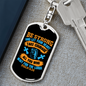 Wait For The Lord Psalm 31:24 Blue Keychain Stainless Steel or 18k Gold Dog Tag Keyring-Express Your Love Gifts