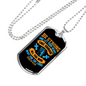 Wait For The Lord! Psalm 31:24 Necklace Stainless Steel or 18k Gold Dog Tag 24" Chain-Express Your Love Gifts