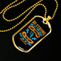 Wait For The Lord! Psalm 31:24 Necklace Stainless Steel or 18k Gold Dog Tag 24" Chain-Express Your Love Gifts