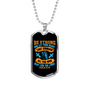 Wait For The Lord! Psalm 31:24 Necklace Stainless Steel or 18k Gold Dog Tag 24" Chain-Express Your Love Gifts