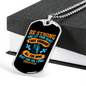 Wait For The Lord! Psalm 31:24 Necklace Stainless Steel or 18k Gold Dog Tag 24" Chain-Express Your Love Gifts