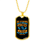 Wait For The Lord! Psalm 31:24 Necklace Stainless Steel or 18k Gold Dog Tag 24" Chain-Express Your Love Gifts