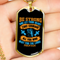 Wait For The Lord! Psalm 31:24 Necklace Stainless Steel or 18k Gold Dog Tag 24" Chain-Express Your Love Gifts