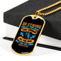 Wait For The Lord! Psalm 31:24 Necklace Stainless Steel or 18k Gold Dog Tag 24" Chain-Express Your Love Gifts